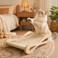 Load image into Gallery viewer, 2 in 1 Sisal Cat Scratcher Bed, Pine Wood Cat Scratching Board and Lounger for Indoor Pets, Anti-Slip Pet Furniture, 60 x 35 x 13 cm, Cream White
