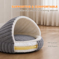 Load image into Gallery viewer, Cat Bed for Indoor Kittens, Cat Cave House with Non-Slip Bottom and Washable Cushion, Soft Pet Bed for Indoor Warmth & Comfort, 50 x 50 x 32 cm, Grey
