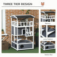 Load image into Gallery viewer, PawHut Wooden Outdoor Cat House, Feral Cat Shelter Kitten Condo with Asphalt Roof, Escape Doors, Condo, Jumping Platform, Gray
