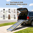 Load image into Gallery viewer, Dog Stairs for Car Truck SUV, Foldable Dog Ramp for Medium Small Dogs, Folding Pet Stairs with Non-slip Strips & Pads, Supports Up to 150 lbs (10 Steps), Gray
