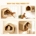Load image into Gallery viewer, Wall Mounted Cat House, Cat Wall Condo Furniture with Washable Cushion, Kitty Shelf Bed for Indoor Cats Kittens, Natural
