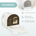 Load image into Gallery viewer, Cat Litter Box Kitten Litter Tray w/ Hood, Scoop, Filter, Flap Door, 43 x 44 x 47cm - White
