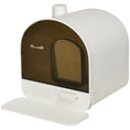 Load image into Gallery viewer, Cat Litter Box Kitten Litter Tray w/ Hood, Scoop, Filter, Flap Door, 43 x 44 x 47cm - White
