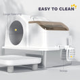 Load image into Gallery viewer, Stainless Steel Cat Litter Box with Removable Lid, Extra Large Enclosed Litter Box with High Sided, Mats, Scoop, Odor Free, Non-Sticky, Anti-Leakage, Easy Clean, for Big Cat
