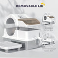 Load image into Gallery viewer, Stainless Steel Cat Litter Box with Removable Lid, Extra Large Enclosed Litter Box with High Sided, Mats, Scoop, Odor Free, Non-Sticky, Anti-Leakage, Easy Clean, for Big Cat
