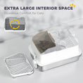Load image into Gallery viewer, Stainless Steel Cat Litter Box with Removable Lid, Extra Large Enclosed Litter Box with High Sided, Mats, Scoop, Odor Free, Non-Sticky, Anti-Leakage, Easy Clean, for Big Cat
