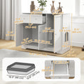 Load image into Gallery viewer, Cat Litter Box Enclosure, Hidden Litter Box Furnitrue Indoor Cat House with Drawer, Storage, Anti-tip Kit, Cat Washroom for Living Room, Bedroom, White
