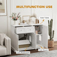 Load image into Gallery viewer, Cat Litter Box Enclosure, Hidden Litter Box Furnitrue Indoor Cat House with Drawer, Storage, Anti-tip Kit, Cat Washroom for Living Room, Bedroom, White
