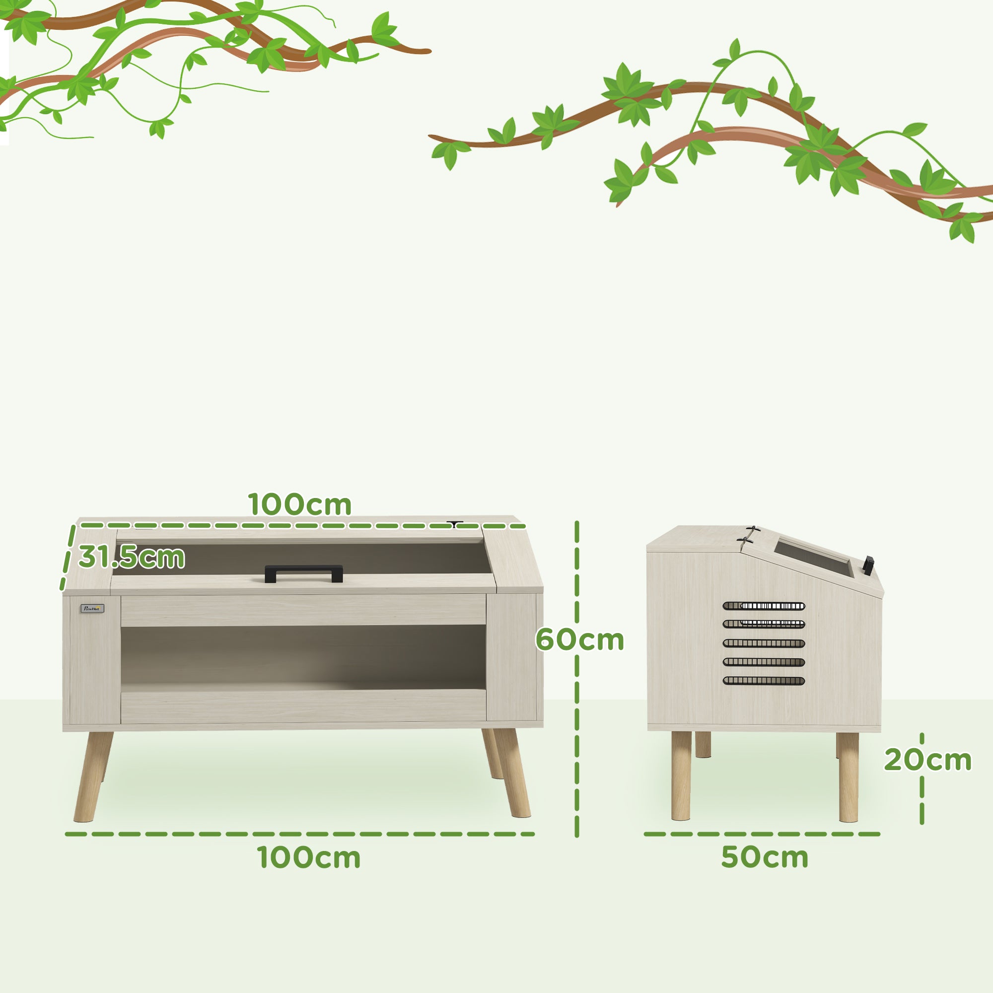 PawHut Terrarium für Reptilien 120 x 40 x 40cm kaufen bei PawHut Terrarium für Reptilien 120 x 40 x 40cm kaufen bei