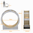 Load image into Gallery viewer, Cat Wheel for Indoor Cats, Cat Treadmill with Brake, Scratching Pads, Cat Exercise Wheel for Health - Grey
