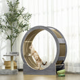 Load image into Gallery viewer, Cat Wheel for Indoor Cats, Cat Treadmill with Brake, Scratching Pads, Cat Exercise Wheel for Health - Grey
