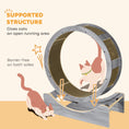 Load image into Gallery viewer, Cat Wheel for Indoor Cats, Cat Treadmill with Brake, Scratching Pads, Cat Exercise Wheel for Health - Grey
