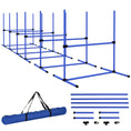 Load image into Gallery viewer, Large Size Dog Agility Training Equipment 6KG Net Wight, 6 PCS Adjustable Height Jump Bars, Obstacle Course Starter Kit for Large Medium Small Dog Puppy, Blue
