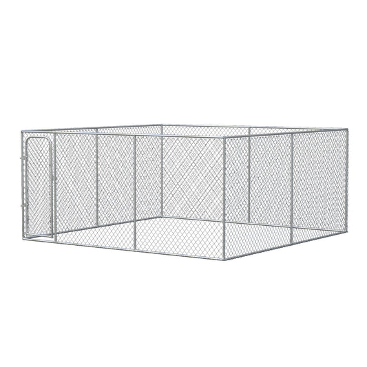 172 Sq. Ft. Dog Playpen Outdoor, Walk-in Dog Run Kennel Puppy Exercise Pen with Galvanized Steel Frame, for Small and Medium Dogs, 13' x 13' x 6'