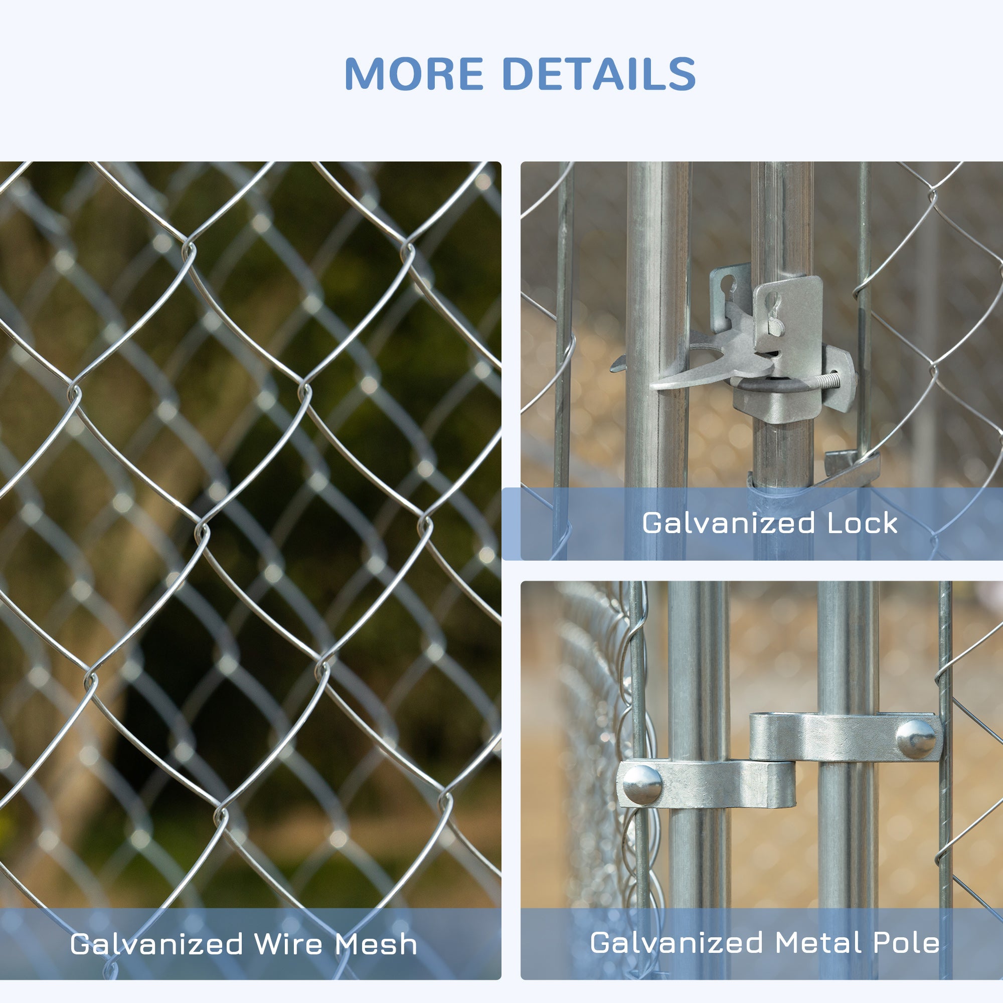 172 Sq. Ft. Dog Playpen Outdoor, Walk-in Dog Run Kennel Puppy Exercise Pen with Galvanized Steel Frame, for Small and Medium Dogs, 13' x 13' x 6'