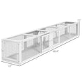 Load image into Gallery viewer, PawHut Cat Tunnel Outdoor, Wooden Cat Tube with Combinable Design, 8 Doors, 98" Cat Toys for Kitty, Puppy, Pet, House, Window, Cage, White

