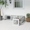 Load image into Gallery viewer, PawHut Cat Tunnel Outdoor, Wooden Cat Tube with Combinable Design, 8 Doors, 98" Cat Toys for Kitty, Puppy, Pet, House, Window, Cage, White
