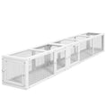 Load image into Gallery viewer, PawHut Cat Tunnel Outdoor, Wooden Cat Tube with Combinable Design, 8 Doors, 98" Cat Toys for Kitty, Puppy, Pet, House, Window, Cage, White
