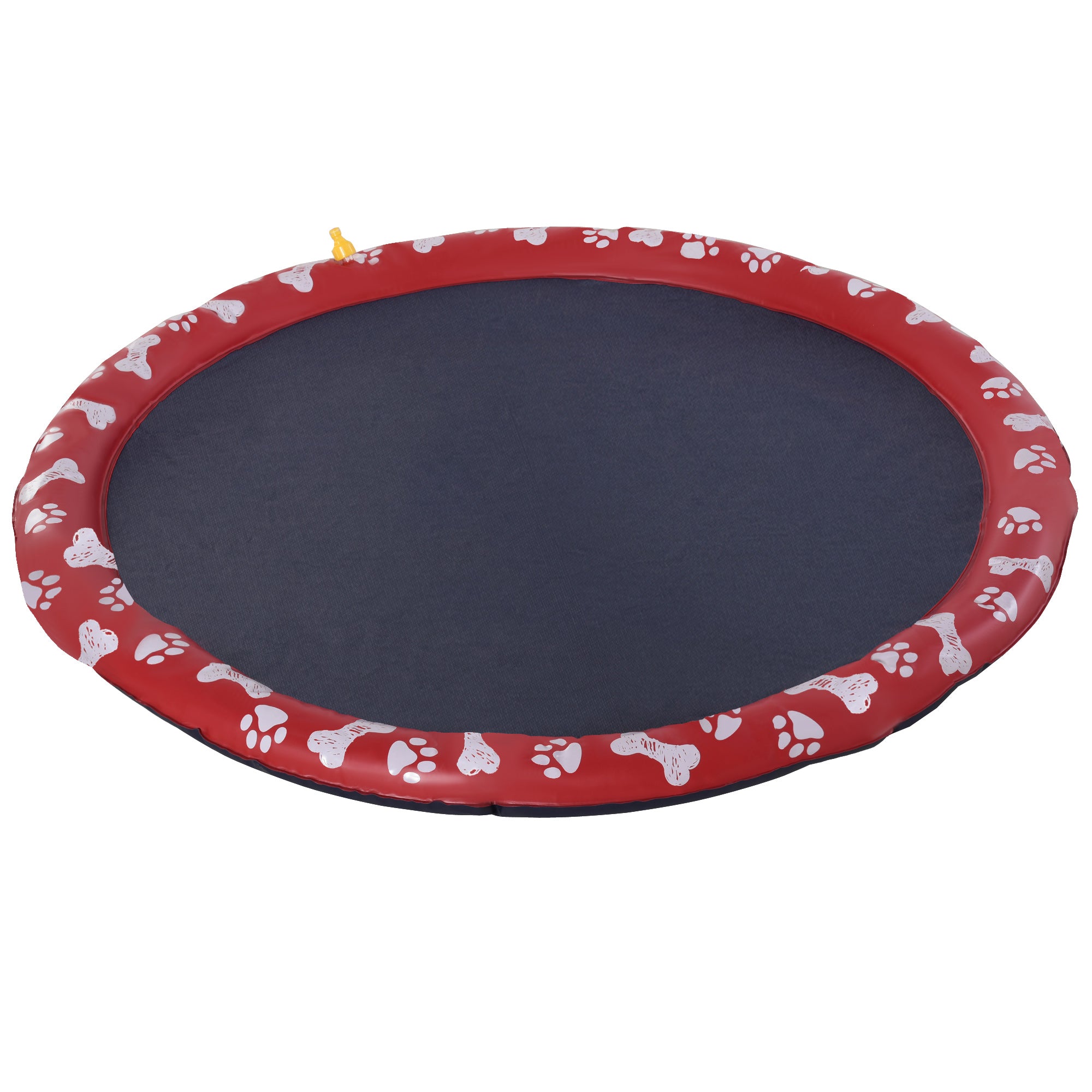 Dog Splash Pad, Pet Sprinkler Mat, Non-Slip Dog Paddling Pool, Foldable Outdoor Sprinkler and Splash Mat Water Play for Garden, Patio, Summer Fun, 170 cm