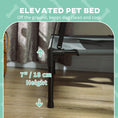 Load image into Gallery viewer, PawHut Elevated Dog Bed with Removable Canopy, Outdoor Dog Cot with UV Protection Canopy Shade, 30 inch Pet Bed for Camping, Gray
