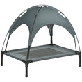 Load image into Gallery viewer, Raised Dog Bed Waterproof Elevated Pet Cot with Breathable Mesh UV Protection Canopy Grey, for Medium Dogs, 76 x 61 x 73cm

