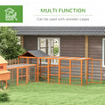 Load image into Gallery viewer, Wooden Chicken Coop Run for 6-10 Chickens, Hen House, Poultry Cage Add-On with Storage, Perches, 141.75" x 48" x 61", Orange
