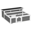 Load image into Gallery viewer, Wooden Tortoise House, Tortoise Enclosure with Clear Observation Window, Top Opening, Multiple Doors, Galvanised Mesh, Small Animal Enclosure for Indoor Outdoor Use, Dark Grey
