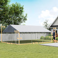 Load image into Gallery viewer, Outdoor Dog Kennel, 20' x 15' x 8', Heavy Duty Large Dog Kennel Outside w/ Waterproof Roof, Galvanized Chain Link Pet Enclosure w/ 2 Secure Locks, for Large Breed, Chicken, Duck
