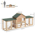 Load image into Gallery viewer, Large Rabbit Hutch Outdoor Wooden Guinea Pig Hutch with Run, 2 Storey Bunny House 210 x 45.5 x 84.5 cm
