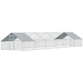 Charger l'image dans la visionneuse de la galerie, Metal Chicken Coop, Walk-in Large Chicken Run, Poultry Cage for 36-50 Hen, Duck, Rabbit with Water- and UV-Protection Cover, for Backyard, Garden, 39.4' x 9.8' x 6.4'
