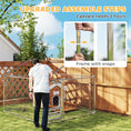 Load image into Gallery viewer, Outdoor Dog Kennel with Roof, Heavy Duty Dog Run Outdoor Fence Cage with Adjustable & Rotating Bowls, Waterproof UV-Resistant Cover, Secure Lock, 6.6' x 6.6' x 5.1'
