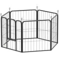 Load image into Gallery viewer, Dog Pen, 6 Panel Puppy Pen, Steel Dog Playpen, for Small Breeds, 60cm Tall, Black
