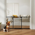 Load image into Gallery viewer, Dog Gate Stair Gate Pressure Fit Pets Barrier Auto Close for Doorway Hallway, 74-148cm Wide Adjustable, Black

