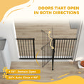 Load image into Gallery viewer, Dog Gate Stair Gate Pressure Fit Pets Barrier Auto Close for Doorway Hallway, 74-148cm Wide Adjustable, Black
