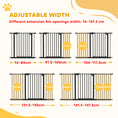 Load image into Gallery viewer, Dog Gate Stair Gate Pressure Fit Pets Barrier Auto Close for Doorway Hallway, 74-148cm Wide Adjustable, Black
