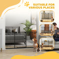 Load image into Gallery viewer, Dog Gate Stair Gate Pressure Fit Pets Barrier Auto Close for Doorway Hallway, 74-148cm Wide Adjustable, Black
