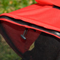 Load image into Gallery viewer, Luxury Pet Stroller Lightweight Dog Cat Travel Carriage with 3-Rubber Wheels, One-click Folding Design, Adjustable Canopy, Zippered Mesh Window Door, Red
