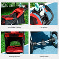 Load image into Gallery viewer, Luxury Pet Stroller Lightweight Dog Cat Travel Carriage with 3-Rubber Wheels, One-click Folding Design, Adjustable Canopy, Zippered Mesh Window Door, Red
