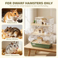 Load image into Gallery viewer, 15 in 1 Acrylic Hamster Cage, 3 Tiers Large Gerbil Cage with 3 Huts, 2 Water Bottles, 2 Dishes, Running Wheel and External Bathrooms for Pet Mice, Dwarf Hamster, 13.4" L x 9.8" W x 20.5" H
