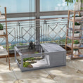 Load image into Gallery viewer, Tortoise House with Mesh Roof, Small Reptile Wooden House, Tortoise Enclosure with Removable Side Panel, for Indoor - Grey
