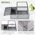 Load image into Gallery viewer, Wood Tortoise House Indoor Outdoor Turtle Habitat Reptile Cage for Lizards, Geckos, 35.8" x 23.8" x 12.6", Grey
