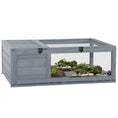 Load image into Gallery viewer, Tortoise House with Mesh Roof, Small Reptile Wooden House, Tortoise Enclosure with Removable Side Panel, for Indoor - Grey
