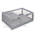 Load image into Gallery viewer, Tortoise House with Mesh Roof, Small Reptile Wooden House, Tortoise Enclosure with Removable Side Panel, for Indoor - Grey
