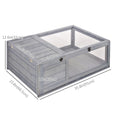 Load image into Gallery viewer, Wood Tortoise House Indoor Outdoor Turtle Habitat Reptile Cage for Lizards, Geckos, 35.8" x 23.8" x 12.6", Grey
