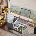 Load image into Gallery viewer, Tortoise House with Mesh Roof, Small Reptile Wooden House, Tortoise Enclosure with Removable Side Panel, for Indoor - Grey
