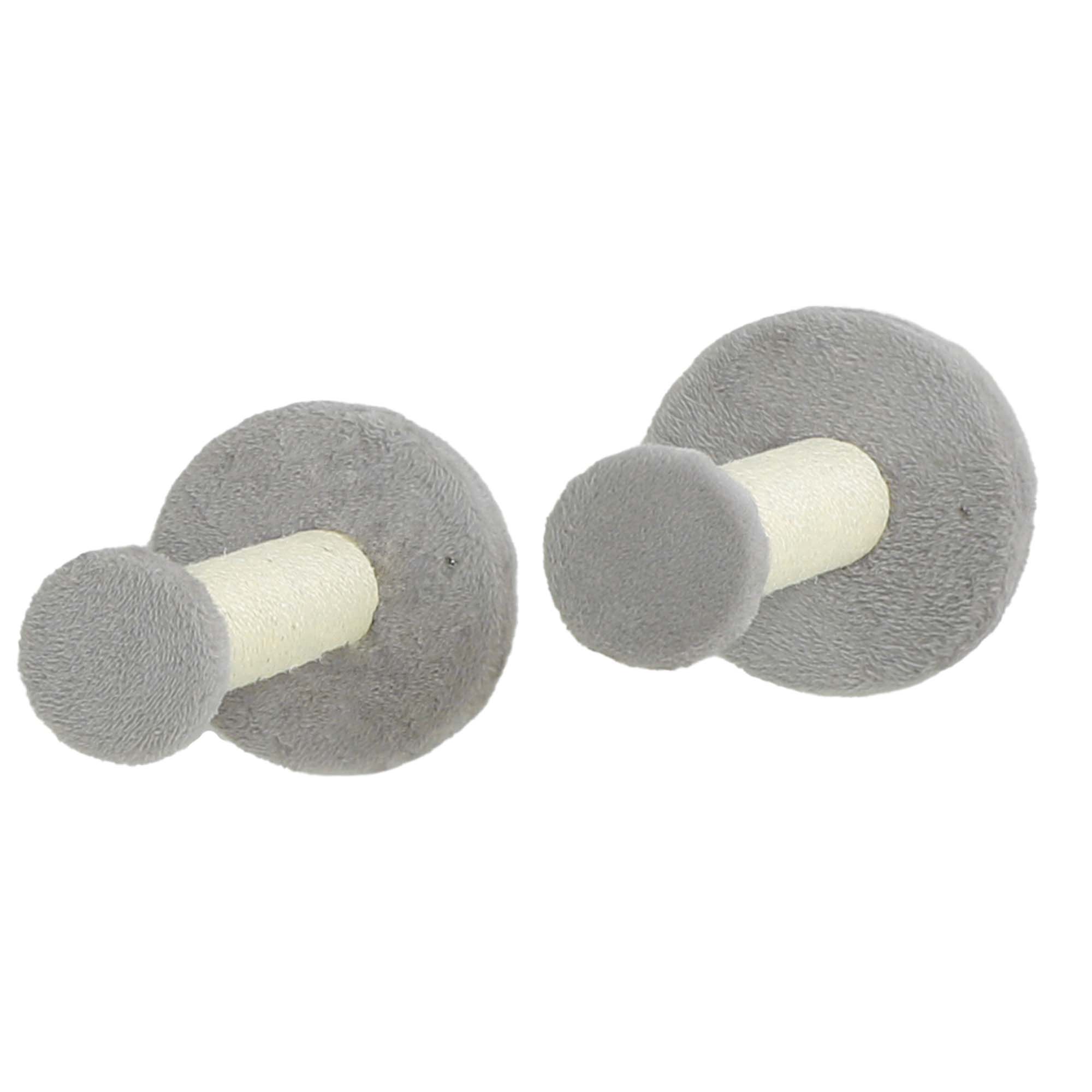 Cat Wall Furniture, 3 Piece Cat Shelves with Scratching Posts, Scratching Pads, Perches, Cat Wands, Toy Balls, Corner Design Cat Wall Shelves for Indoor Cats, Kittens, Light Grey