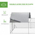 Load image into Gallery viewer, Chicken Run, 24.9' x 9.2' Metal Chicken Coop with Waterproof and Anti-UV Cover, Door for 20-24 Chickens, Ducks, Rabbits, Sliver
