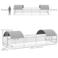 Load image into Gallery viewer, Chicken Run, 24.9' x 9.2' Metal Chicken Coop with Waterproof and Anti-UV Cover, Door for 20-24 Chickens, Ducks, Rabbits, Sliver
