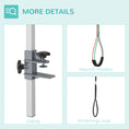 Load image into Gallery viewer, Foldable Pet Grooming Arm w/ Clamp 30 Inch Height Adjustable, Dog Grooming Loop, Two No Sit Haunch Holders for Small Medium Dogs, Sliver
