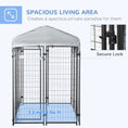 Load image into Gallery viewer, 6' x 4' x 6' Large Outdoor Dog Kennel Run Steel Fence with UV-Resistant Oxford Cloth Roof & Secure Lock
